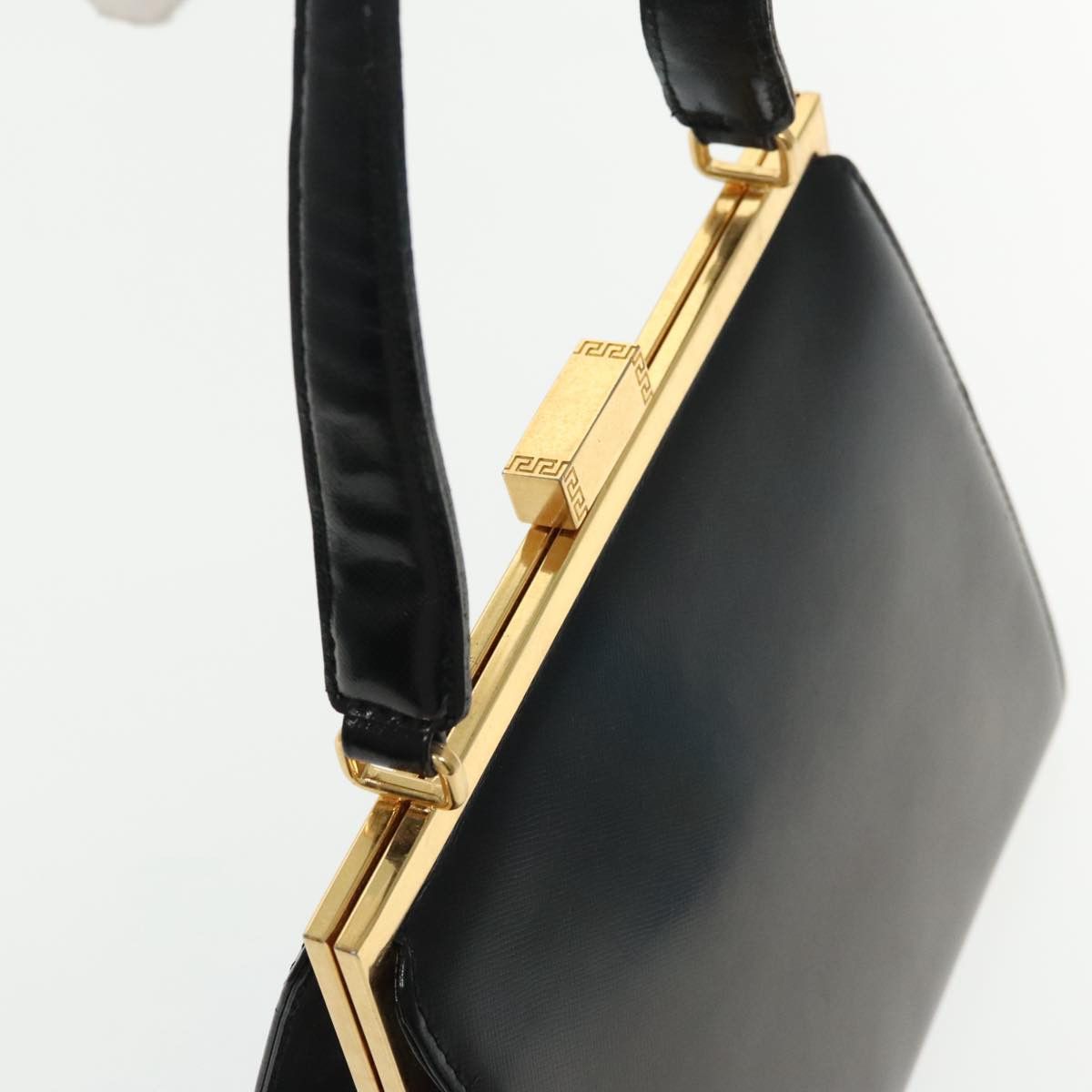 Versace Gianni Black Leather Handbag (Pre-Owned) Size ONE SIZE - 10 Thumbnail