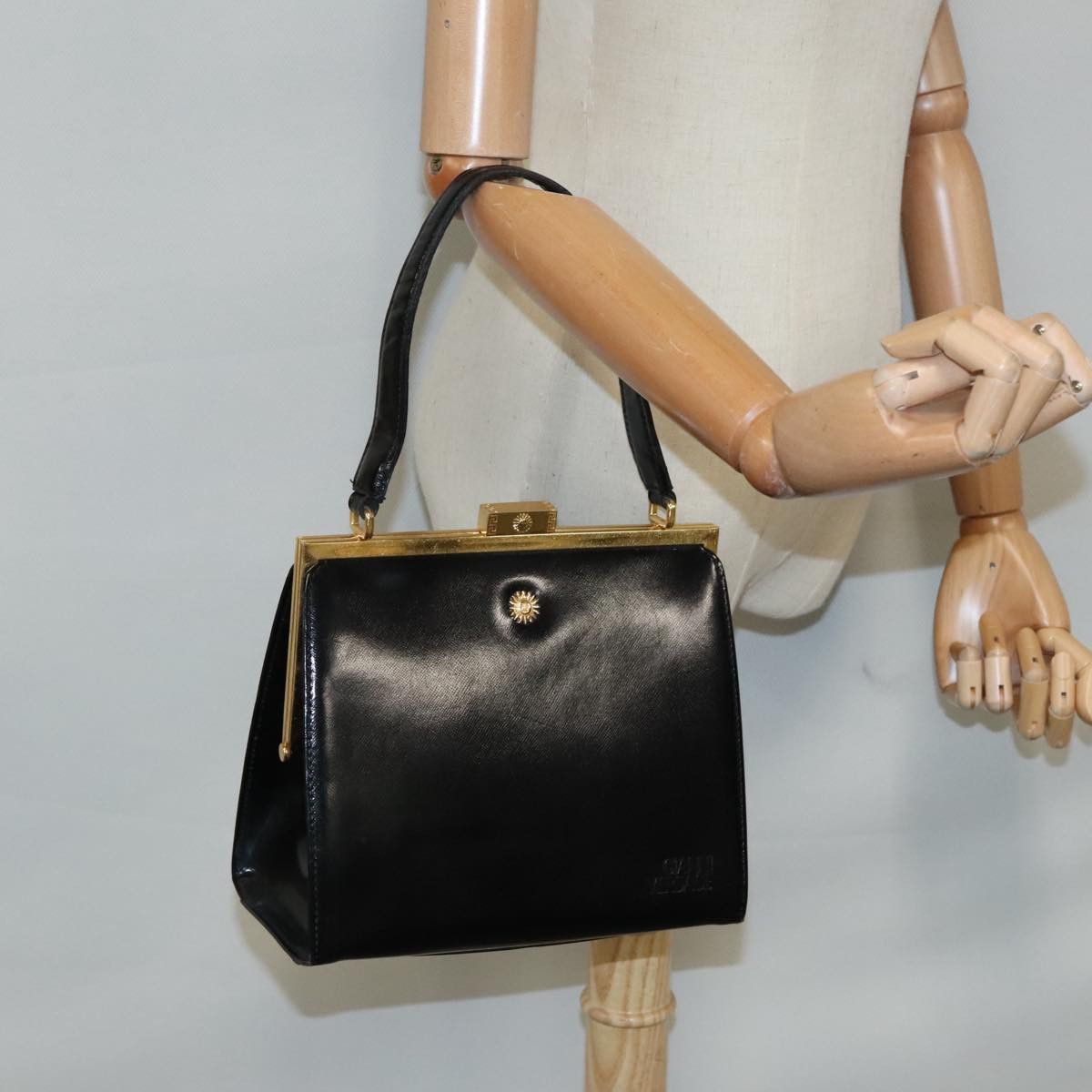 Versace Gianni Black Leather Handbag (Pre-Owned) Size ONE SIZE - 16 Thumbnail