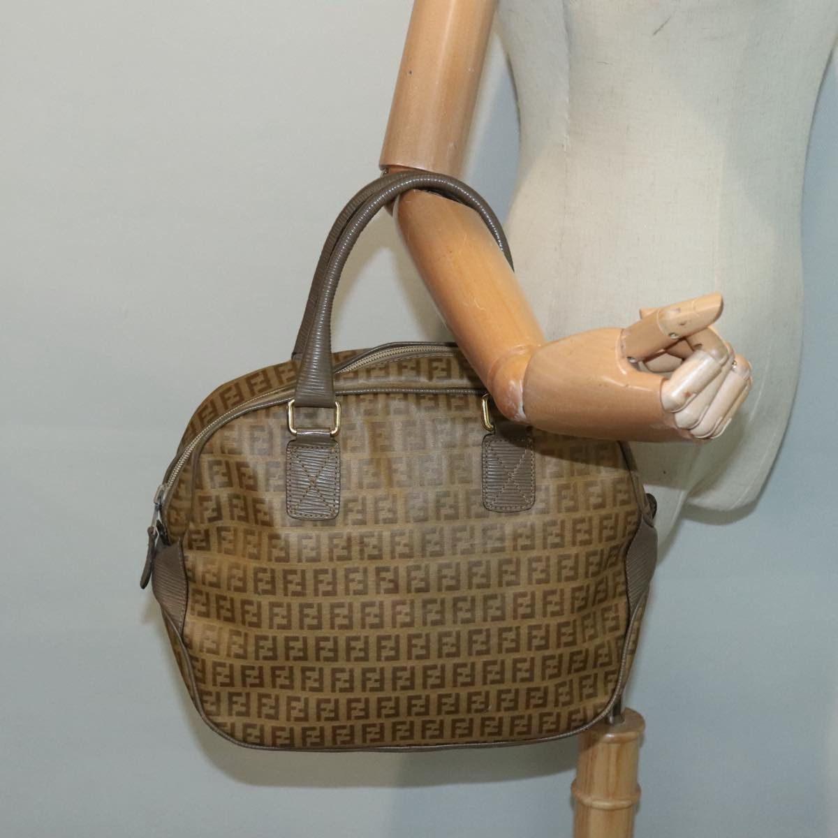Fendi Brown Canvas Handbag (Pre-Owned) Size ONE SIZE - 15 Thumbnail