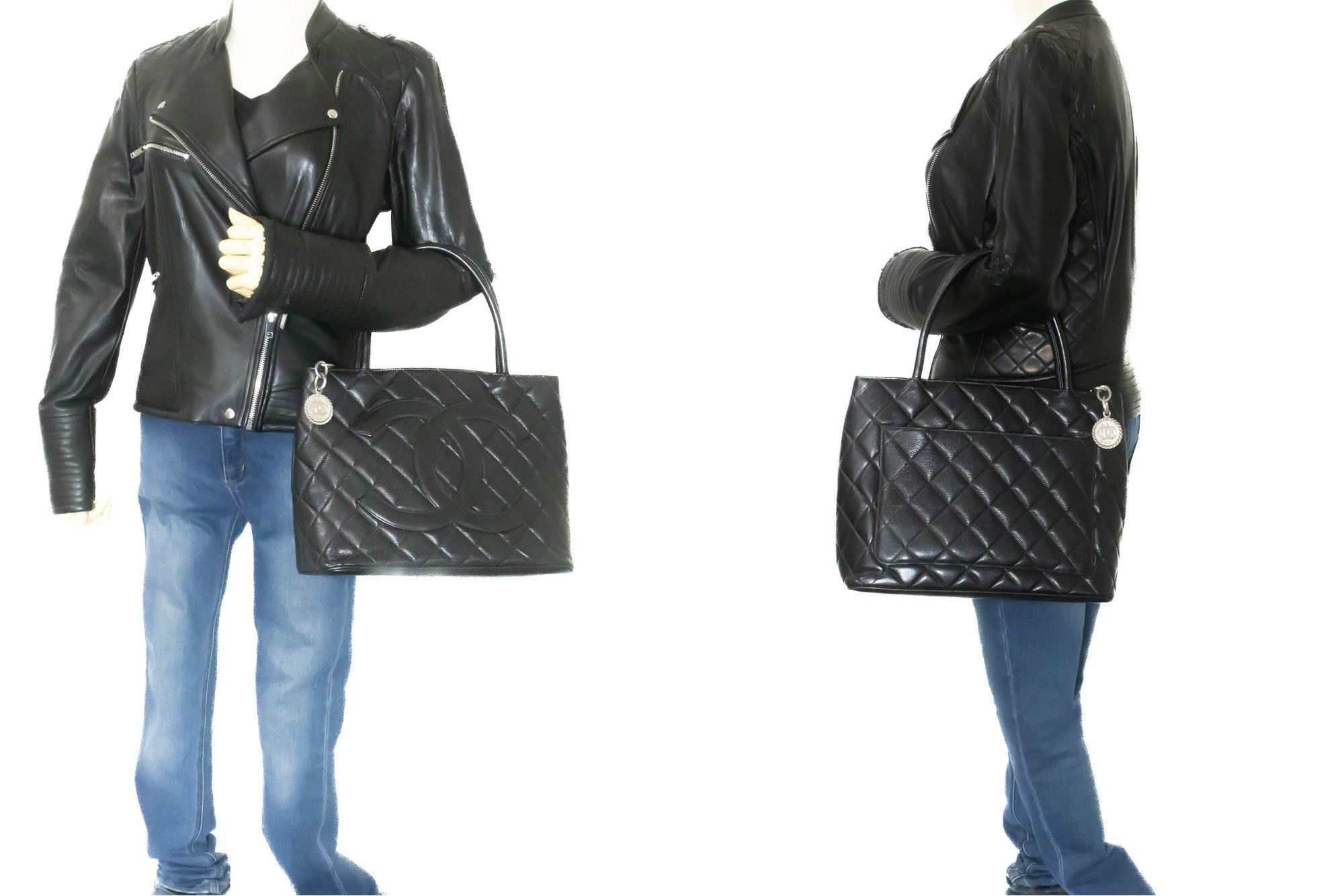 Chanel Medaillon Black Leather Shoulder Bag (Pre-Owned) Size ONE SIZE - 10 Thumbnail