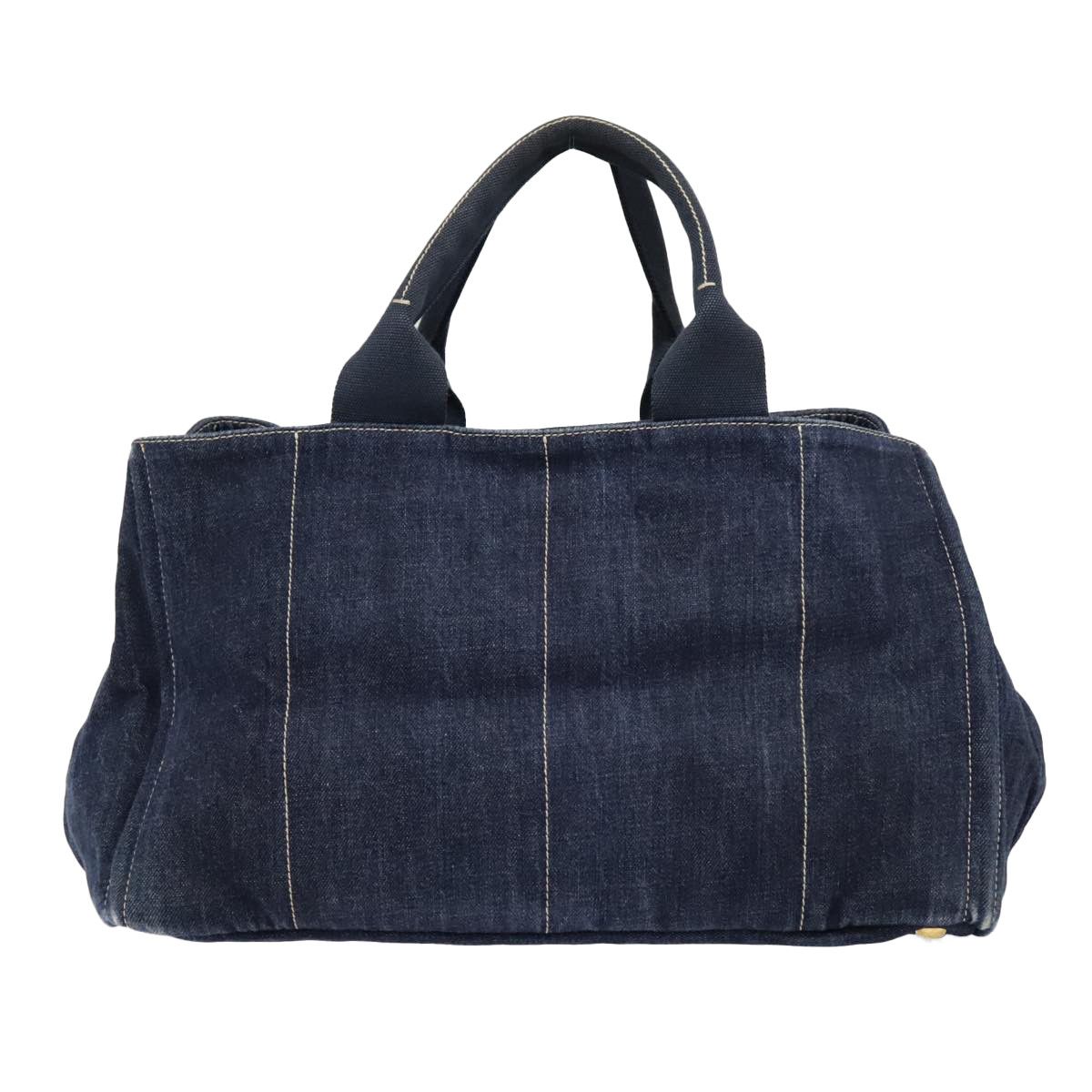 Prada Canapa Navy Canvas Handbag (Pre-Owned) Size ONE SIZE - 2 Thumbnail