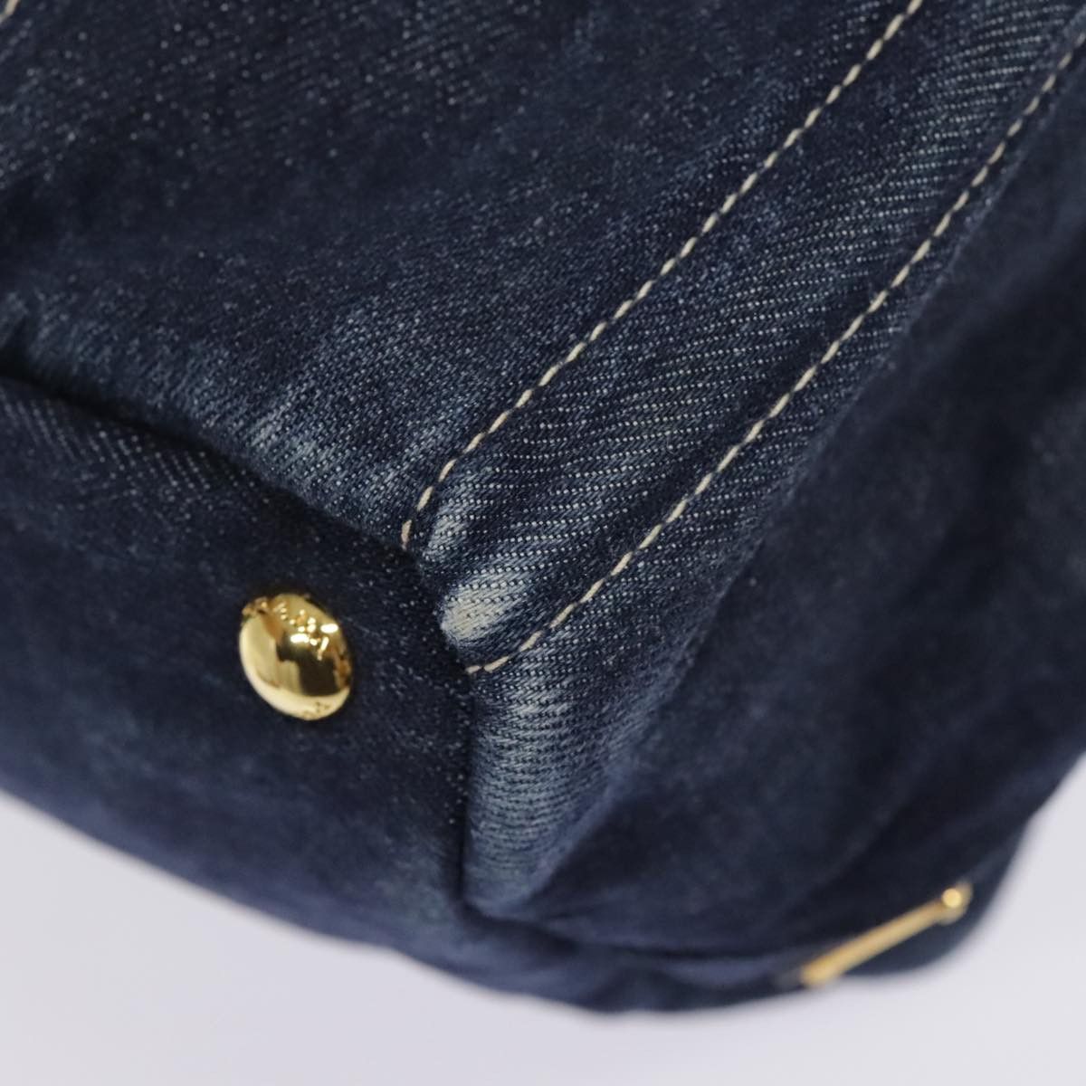 Prada Canapa Navy Canvas Handbag (Pre-Owned) Size ONE SIZE - 7 Thumbnail