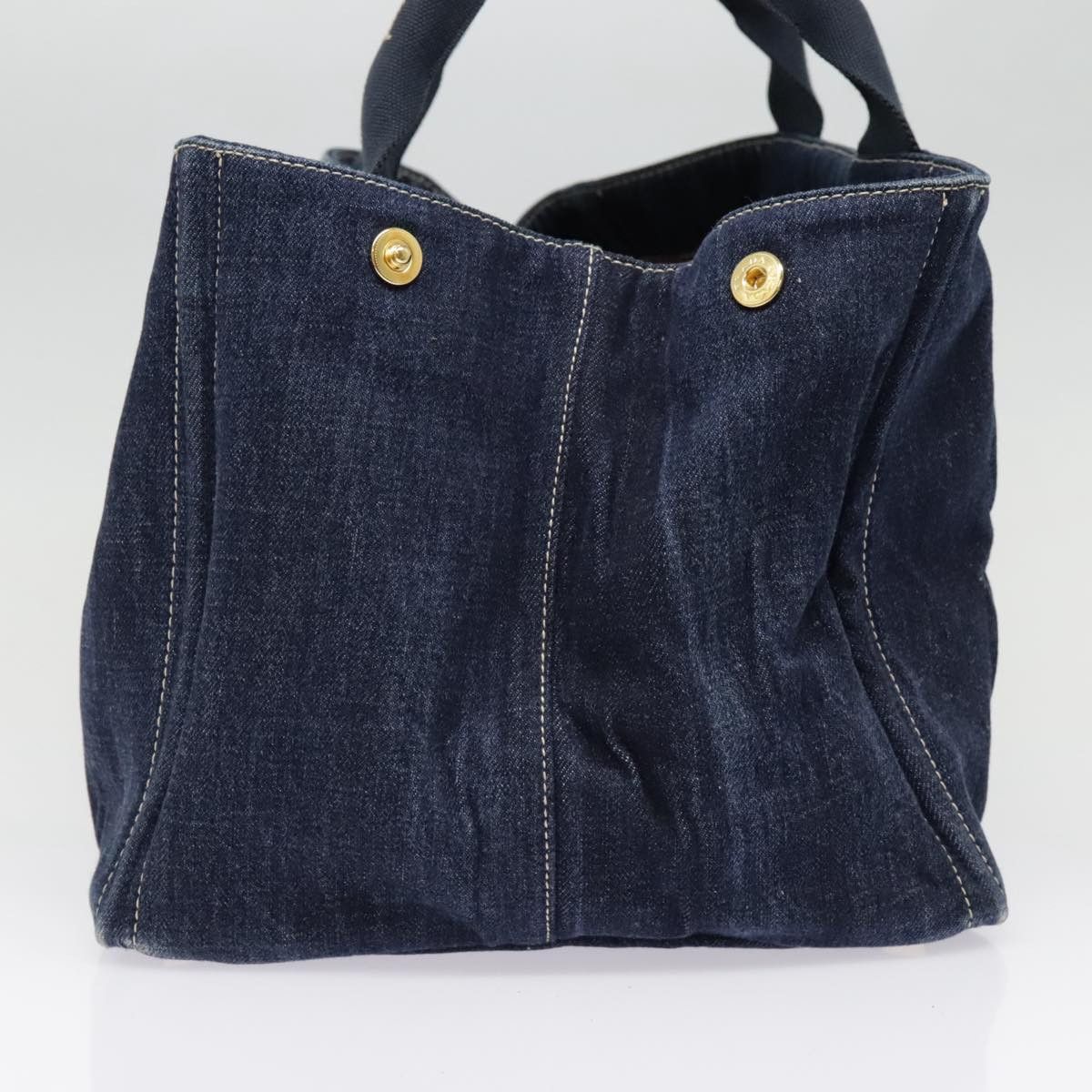 Prada Canapa Navy Canvas Handbag (Pre-Owned) Size ONE SIZE - 3 Thumbnail