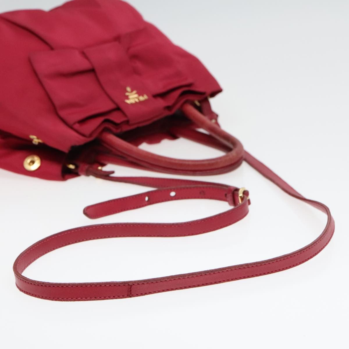 Prada Ribbon Pink Synthetic Shoulder Bag (Pre-Owned) Size ONE SIZE - 6 Thumbnail