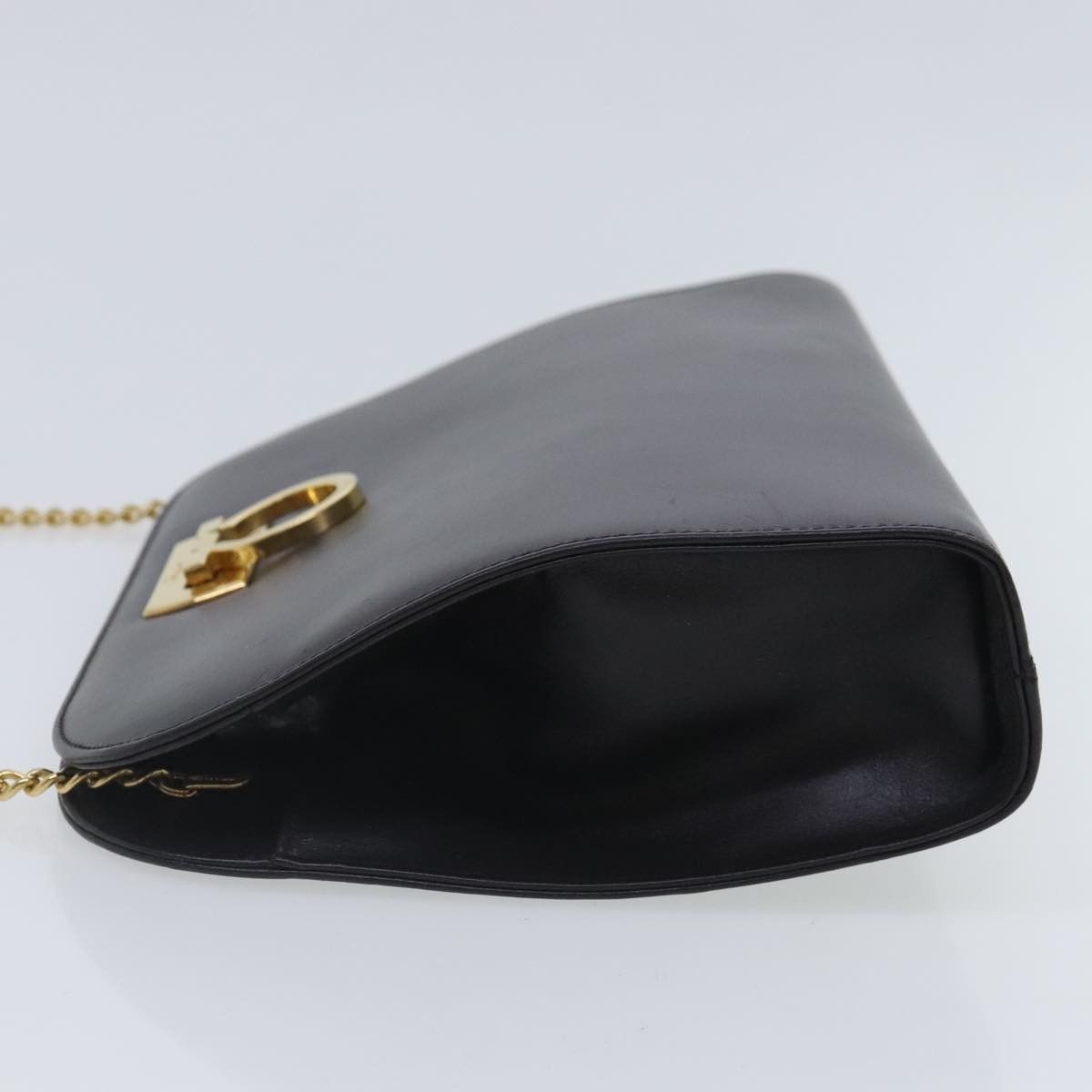 Salvatore Ferragamo Gancini Brown Leather Shoulder Bag (Pre-Owned) Size ONE SIZE - 4 Thumbnail