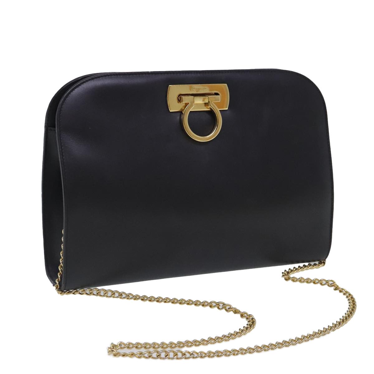 Salvatore Ferragamo Gancini Brown Leather Shoulder Bag (Pre-Owned) Size ONE SIZE - 16 Thumbnail