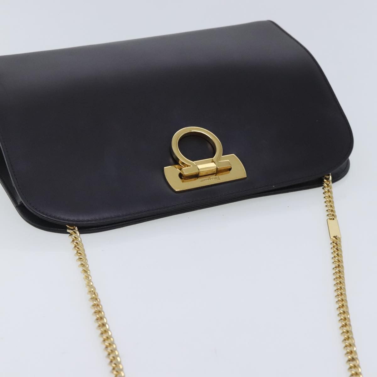 Salvatore Ferragamo Gancini Brown Leather Shoulder Bag (Pre-Owned) Size ONE SIZE - 11 Thumbnail