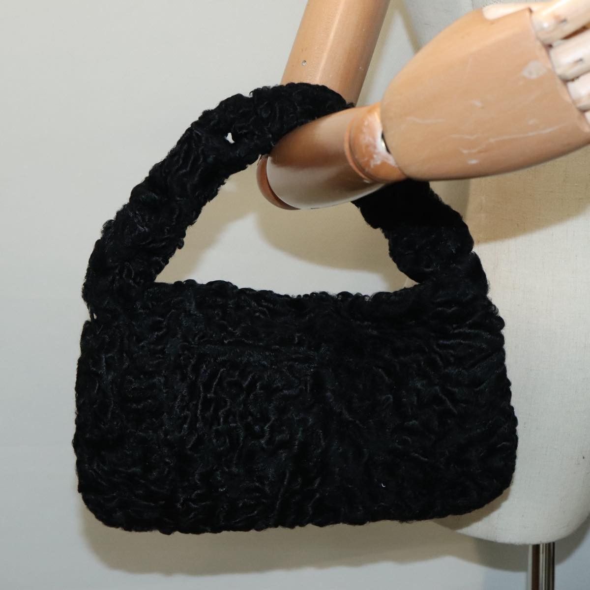 Fendi Black Wool Handbag (Pre-Owned) Size ONE SIZE - 15 Thumbnail