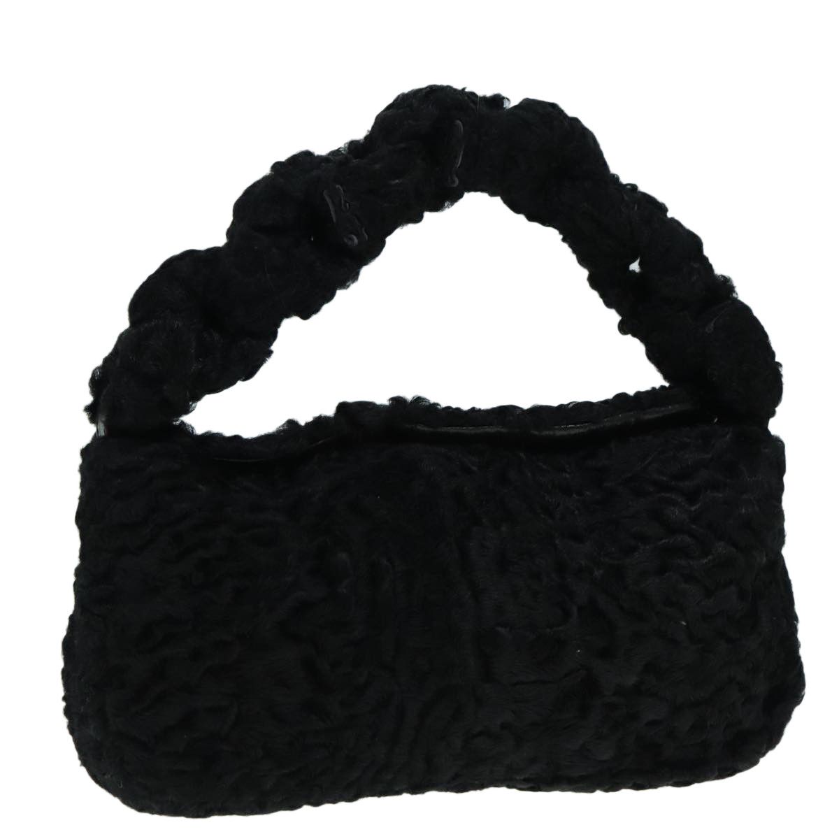 Fendi Black Wool Handbag (Pre-Owned) Size ONE SIZE - 17 Thumbnail