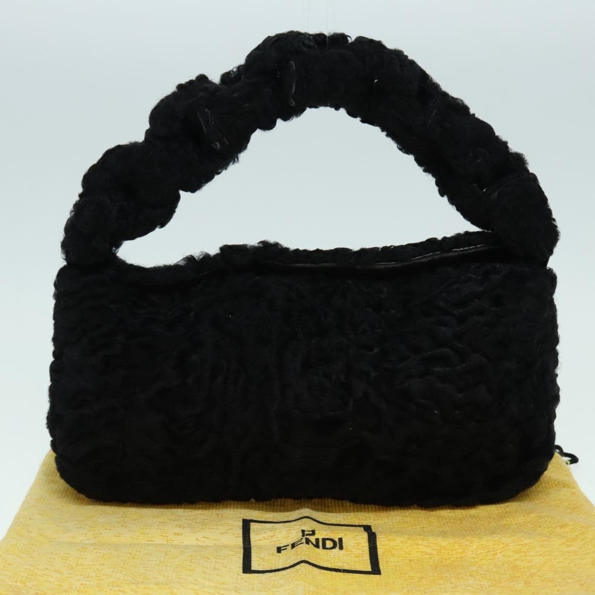 Fendi Black Wool Handbag (Pre-Owned) Size ONE SIZE - 14 Thumbnail
