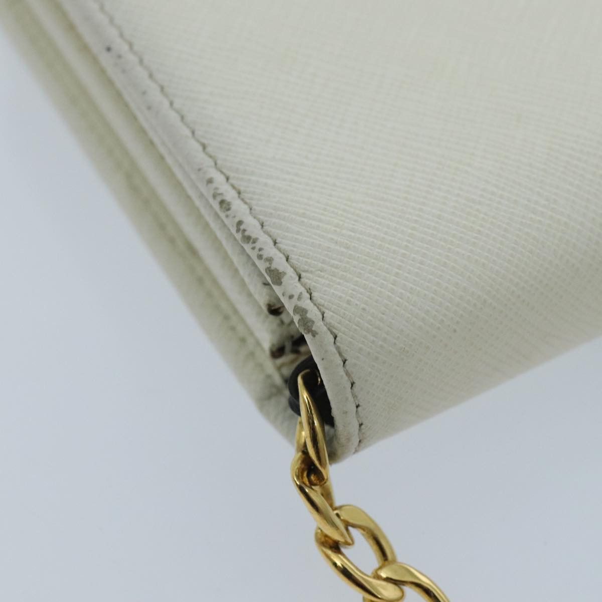 Prada Saffiano White Leather Clutch Bag (Pre-Owned) Size ONE SIZE - 19 Thumbnail