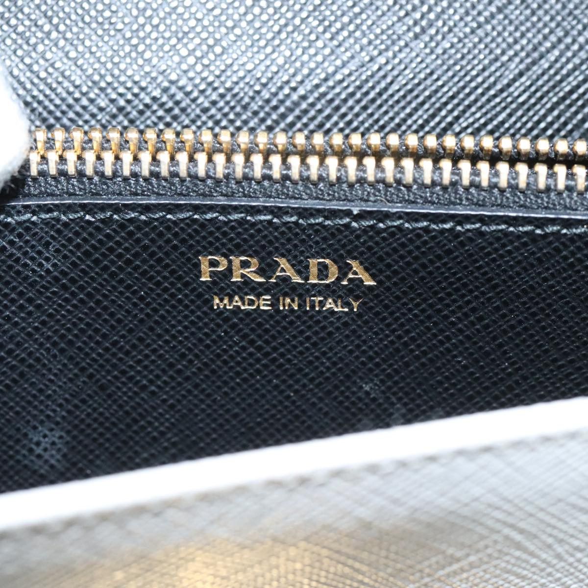 Prada Saffiano White Leather Clutch Bag (Pre-Owned) Size ONE SIZE - 10 Thumbnail