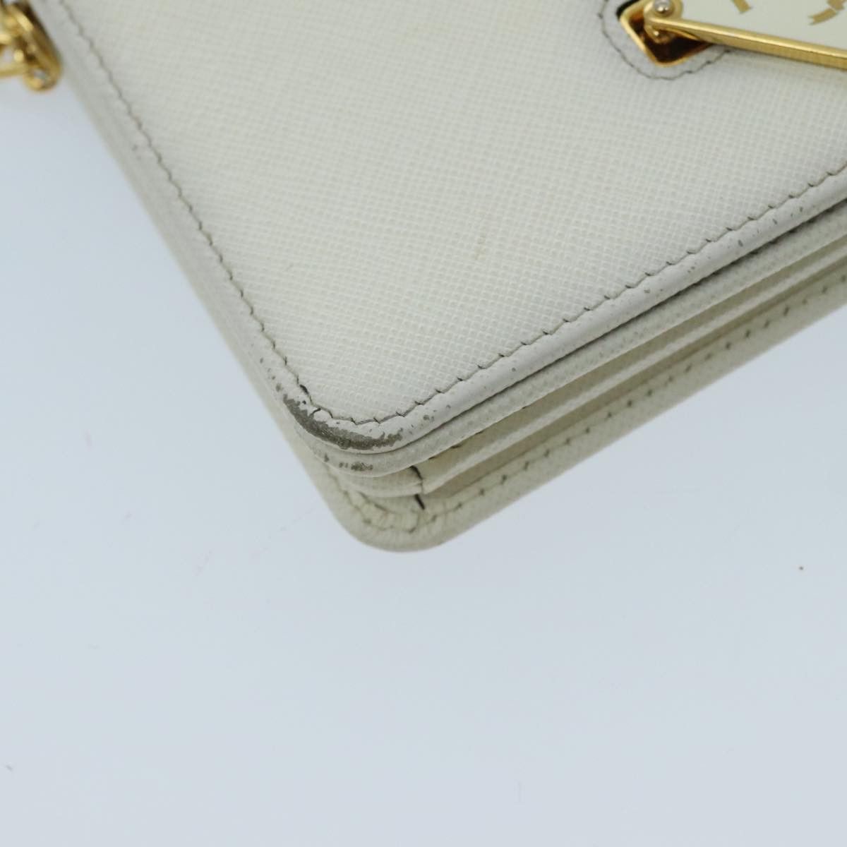 Prada Saffiano White Leather Clutch Bag (Pre-Owned) Size ONE SIZE - 7 Thumbnail