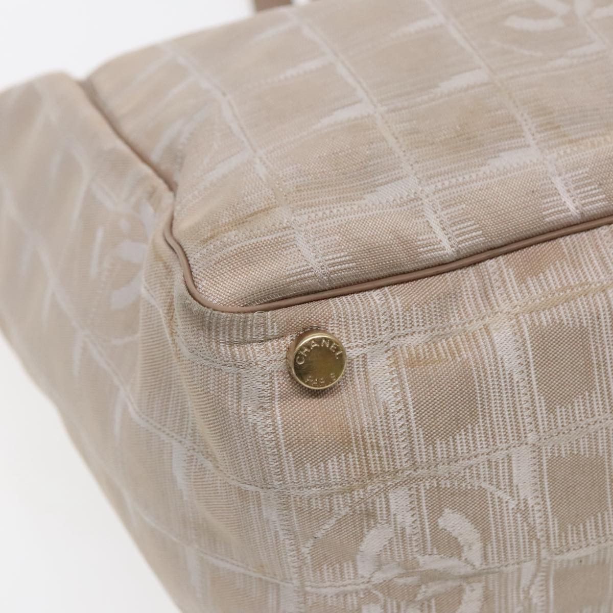 Chanel Travel Line Beige Canvas Tote Bag (Pre-Owned) Size ONE SIZE - 8 Thumbnail