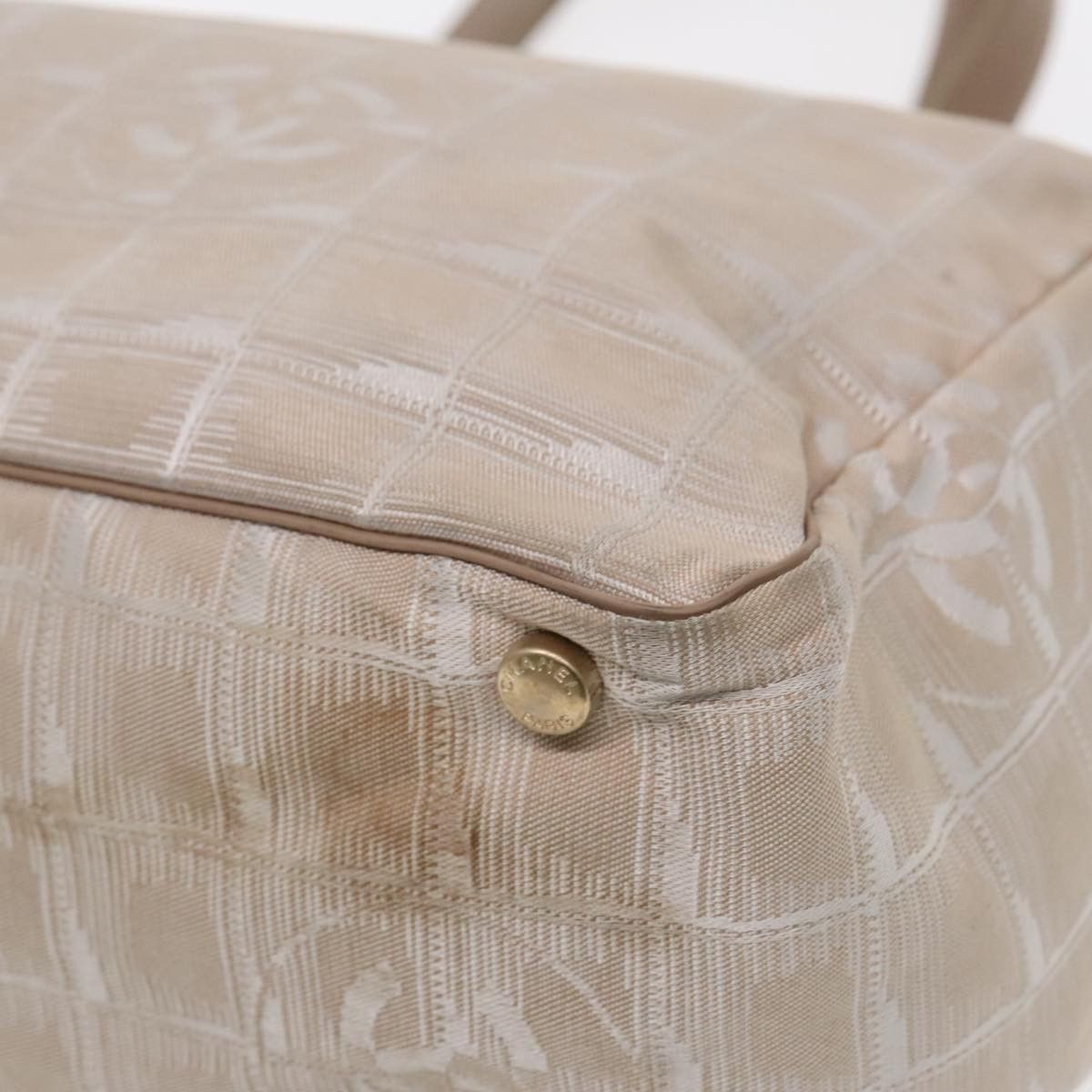 Chanel Travel Line Beige Canvas Tote Bag (Pre-Owned) Size ONE SIZE - 7 Thumbnail