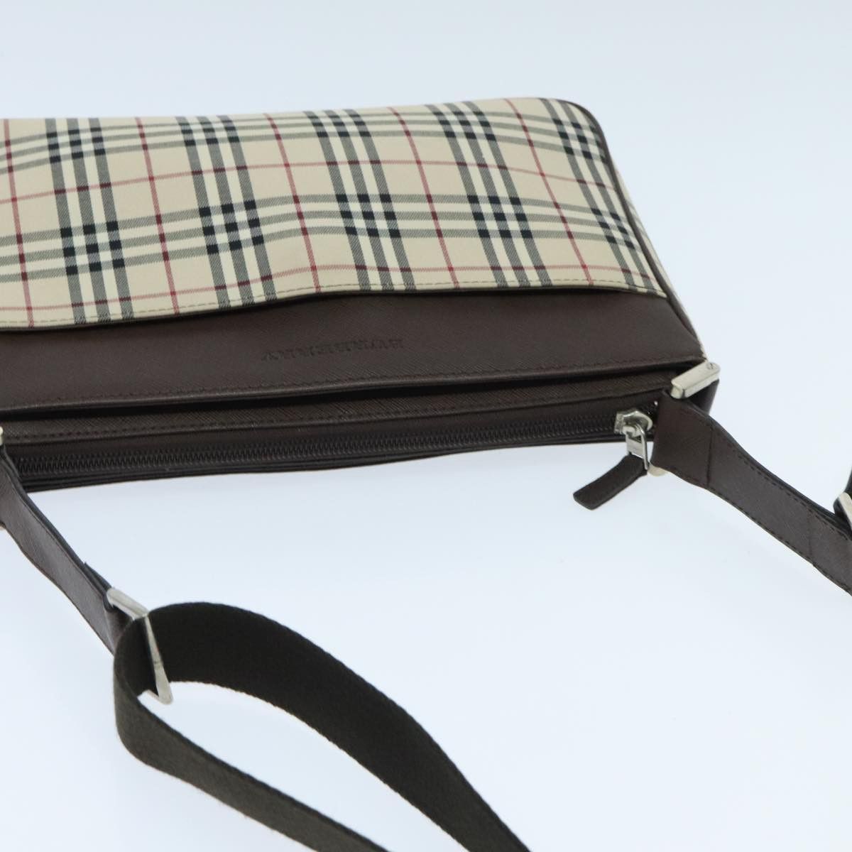 Burberry Nova Check Beige Canvas Shoulder Bag (Pre-Owned) Size ONE SIZE - 16 Thumbnail