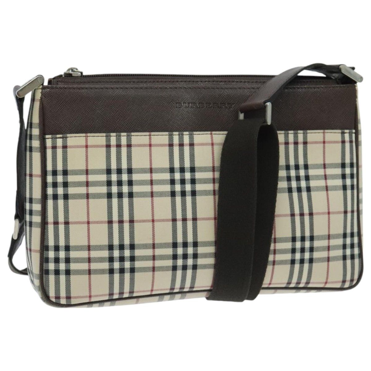 Burberry Nova Check Beige Canvas Shoulder Bag (Pre-Owned) Size ONE SIZE - 15 Thumbnail