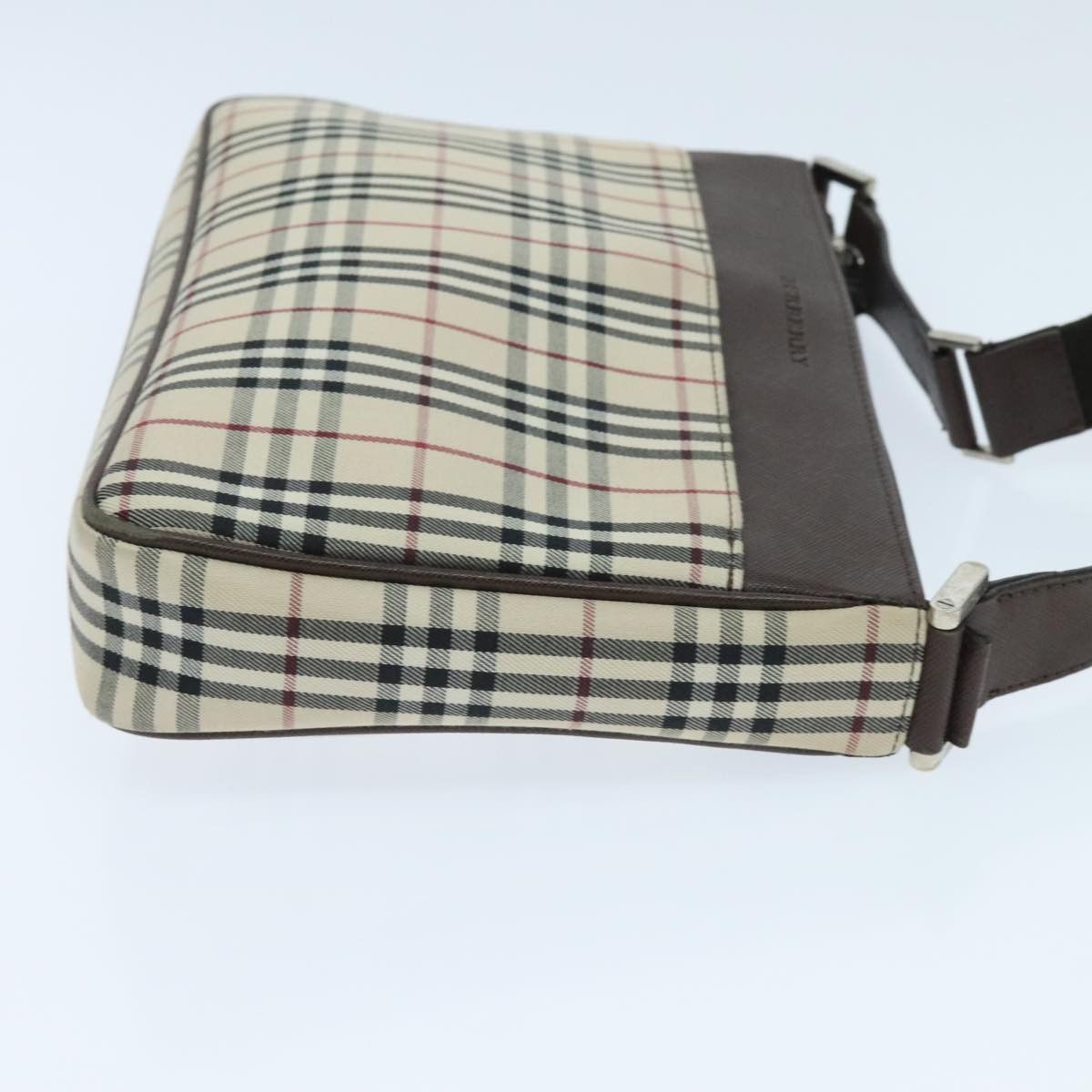Burberry Nova Check Beige Canvas Shoulder Bag (Pre-Owned) Size ONE SIZE - 3 Thumbnail