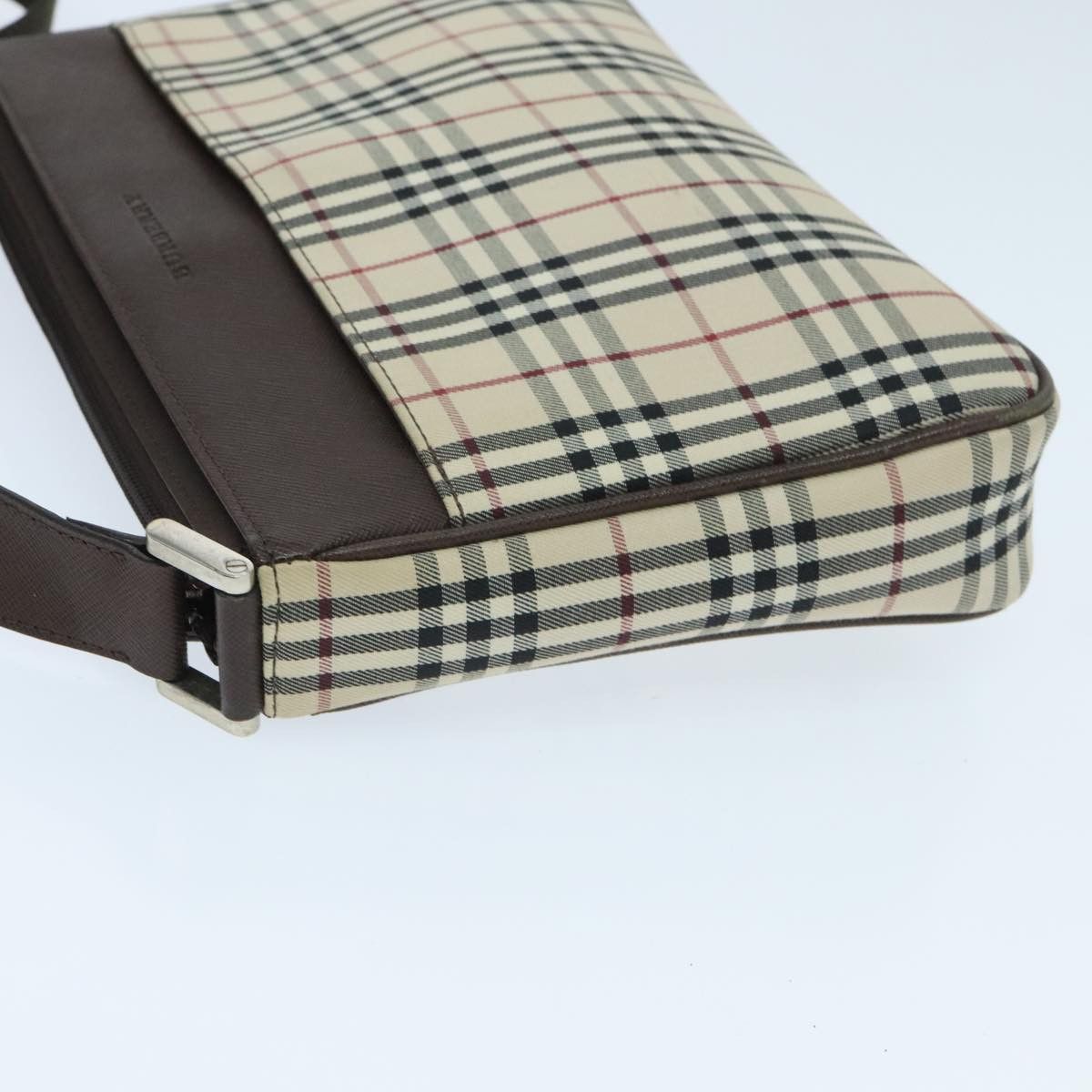 Burberry Nova Check Beige Canvas Shoulder Bag (Pre-Owned) Size ONE SIZE - 4 Thumbnail