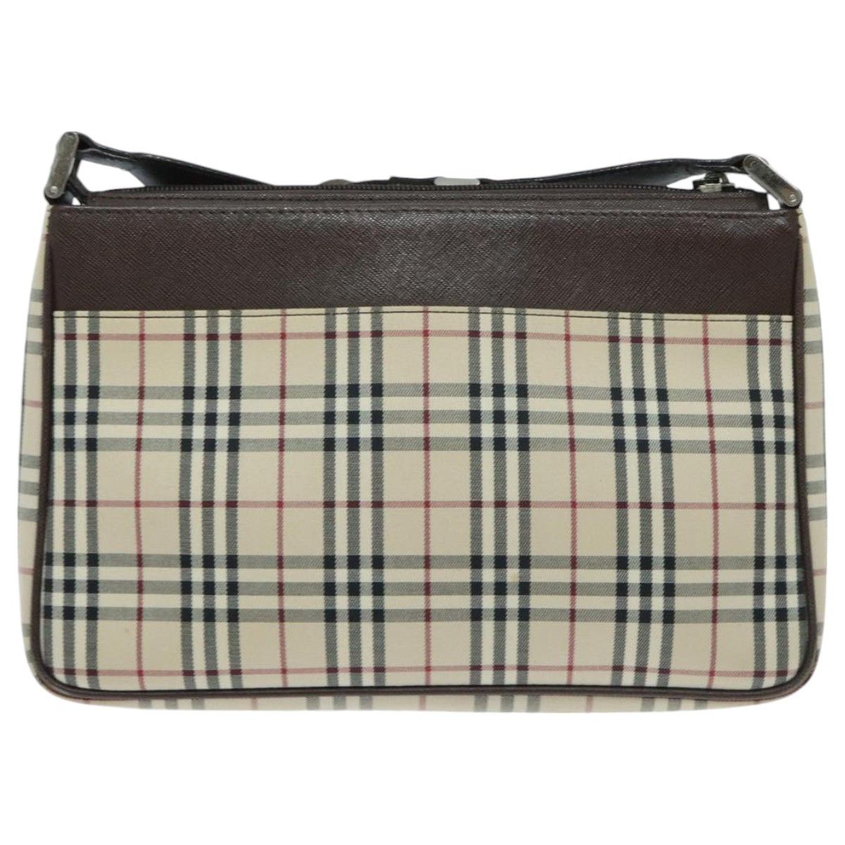 Burberry Nova Check Beige Canvas Shoulder Bag (Pre-Owned) Size ONE SIZE - 2 Thumbnail