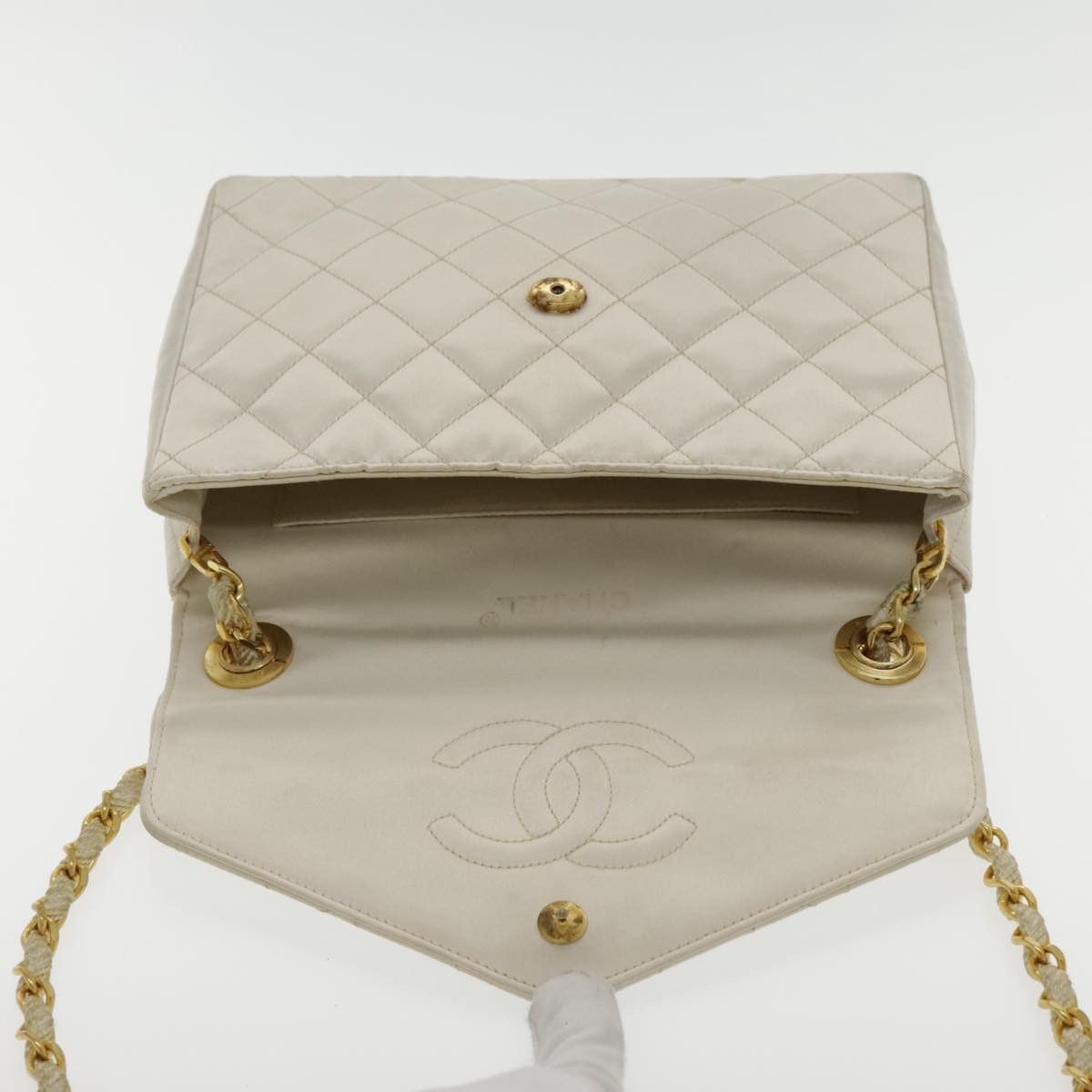 Chanel Single Flap Beige Leather Shoulder Bag (Pre-Owned) Size ONE SIZE - 16 Thumbnail