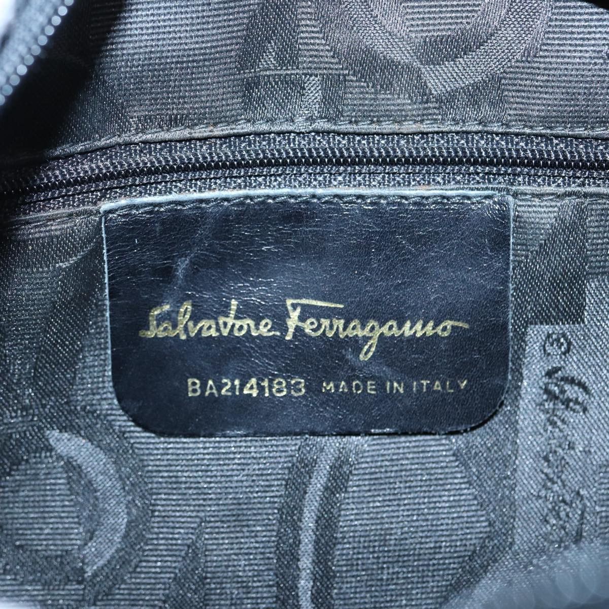 Salvatore Ferragamo Vara Black Leather Shoulder Bag (Pre-Owned) Size ONE SIZE - 15 Thumbnail