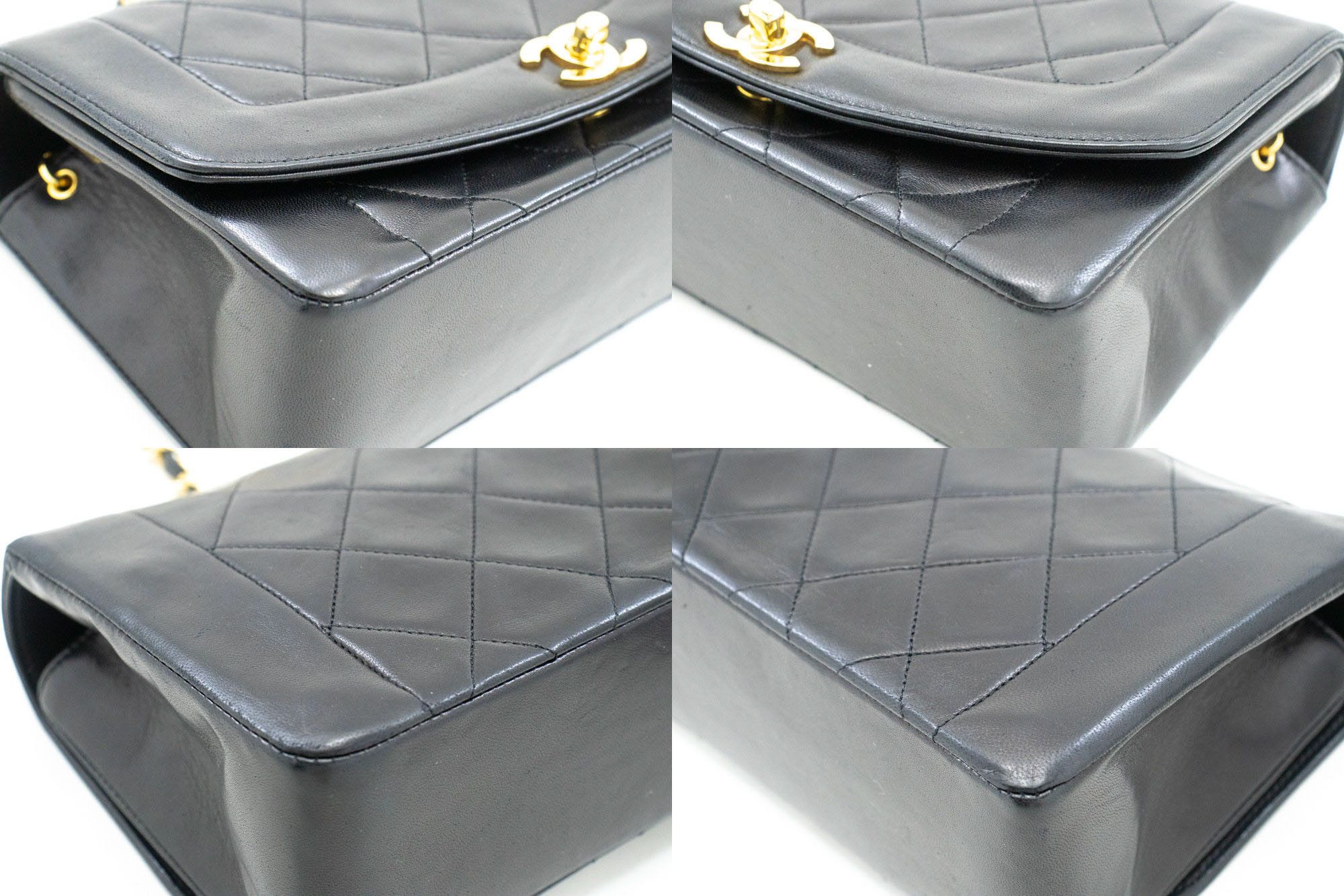Chanel Diana Black Leather Shoulder Bag (Pre-Owned) Size ONE SIZE - 5 Thumbnail