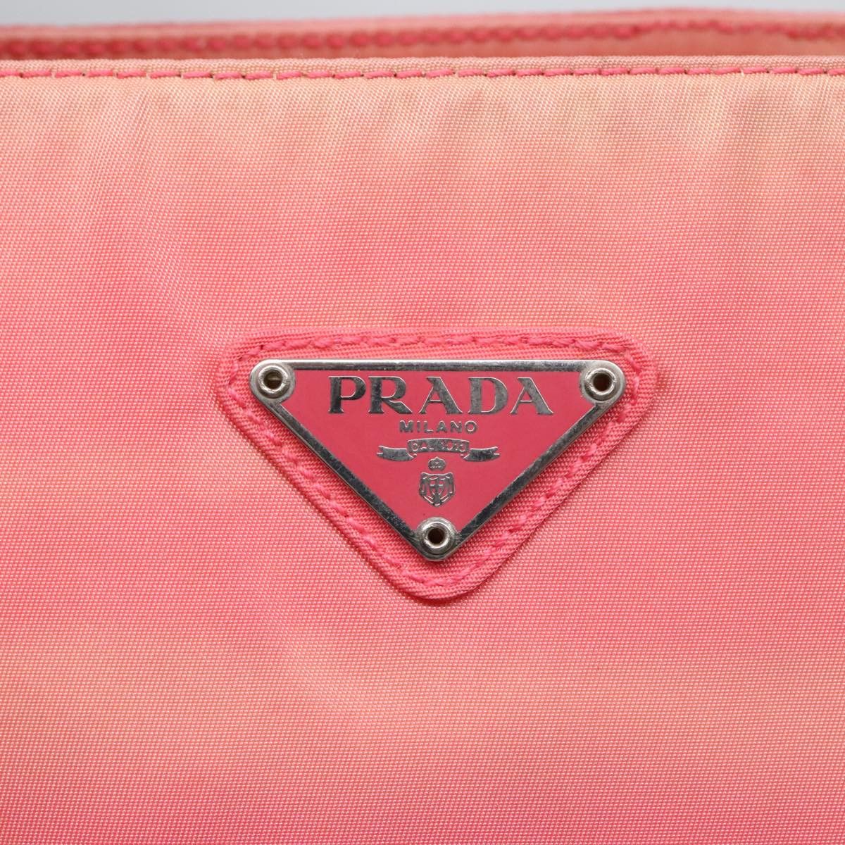 Prada Triangle Logo Pink Synthetic Handbag (Pre-Owned) Size ONE SIZE - 19 Thumbnail