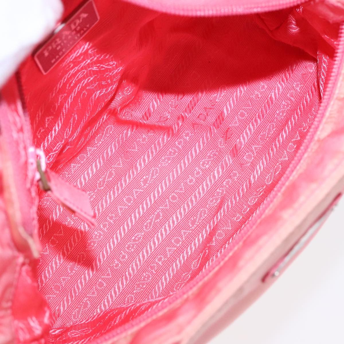 Prada Triangle Logo Pink Synthetic Handbag (Pre-Owned) Size ONE SIZE - 14 Thumbnail