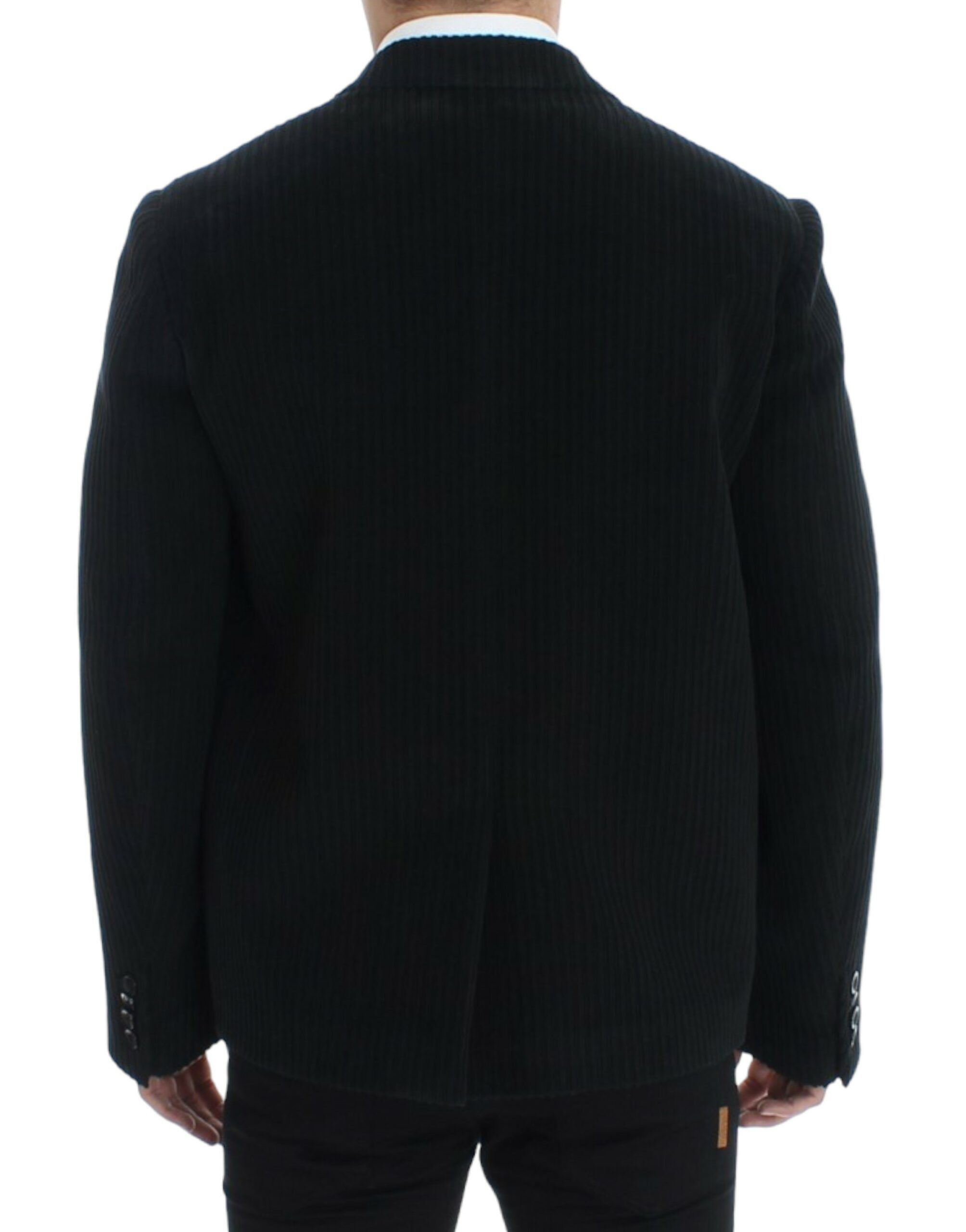 Dolce & Gabbana Elegant Black Martini Blazer Men's Jacket Size 38R - 3 Thumbnail
