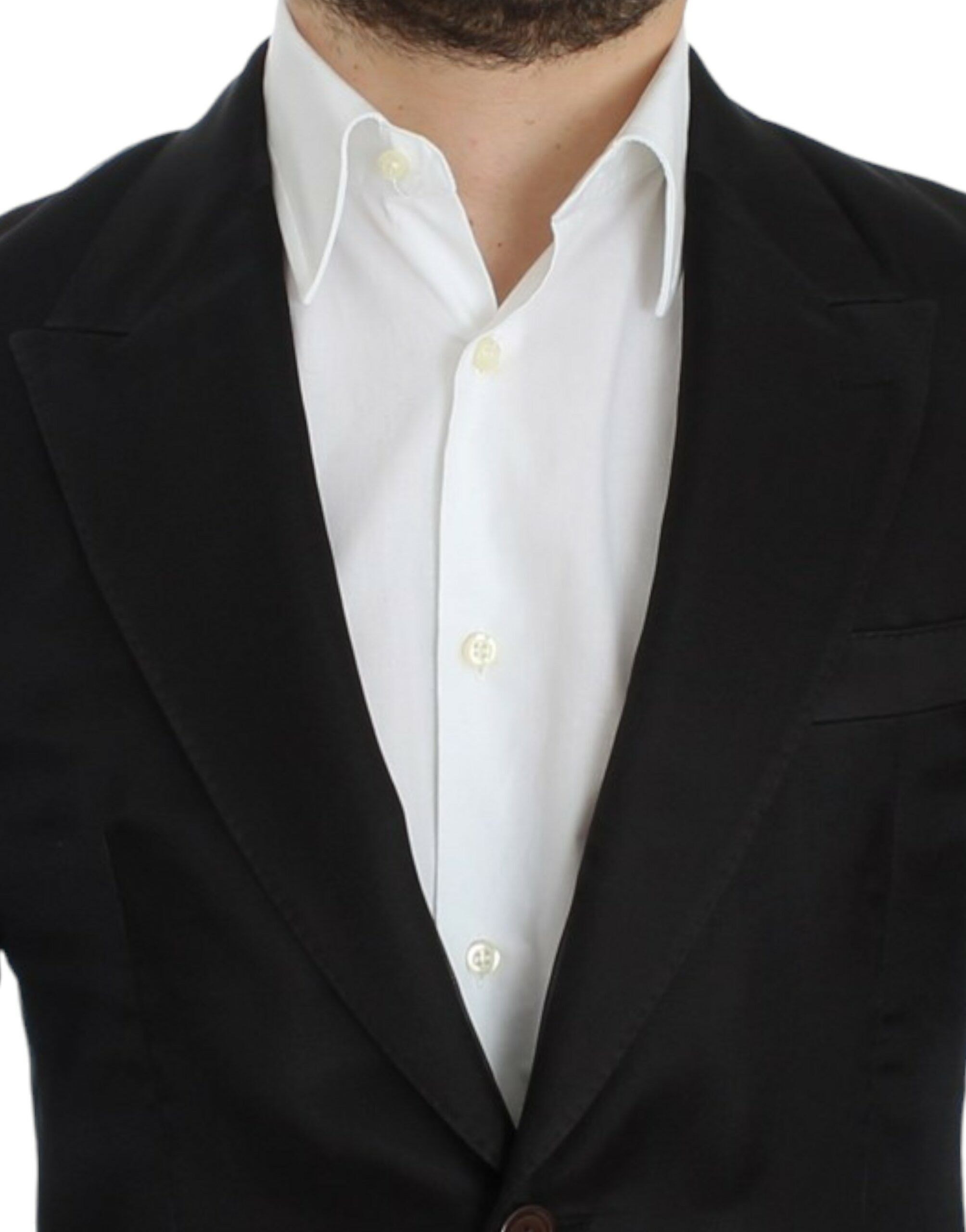Dolce & Gabbana Elegant Black Silk Blend Two-Button Men's Blazer Size 38R - 5 Thumbnail
