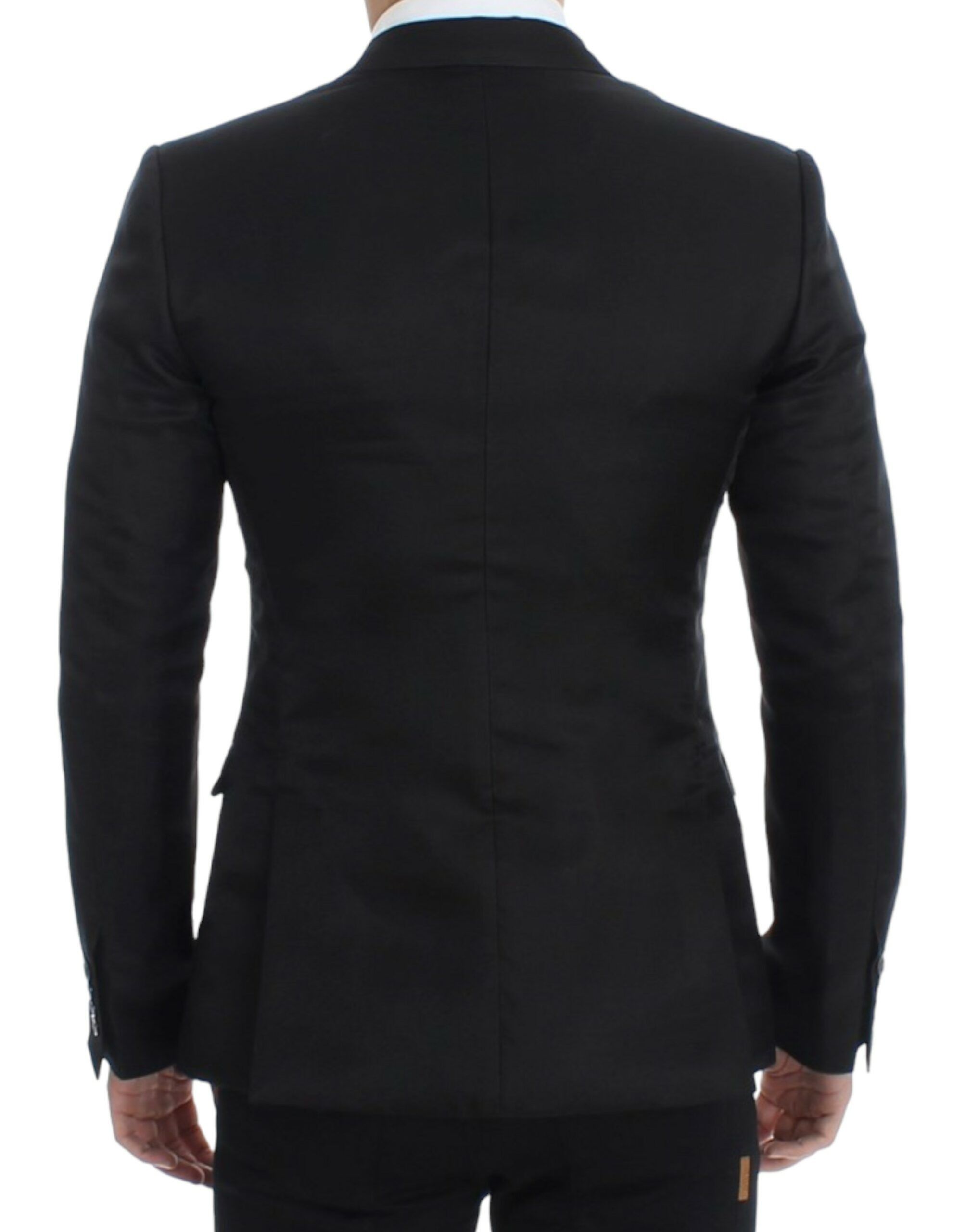 Dolce & Gabbana Elegant Black Silk Blend Two-Button Men's Blazer Size 38R - 3 Thumbnail