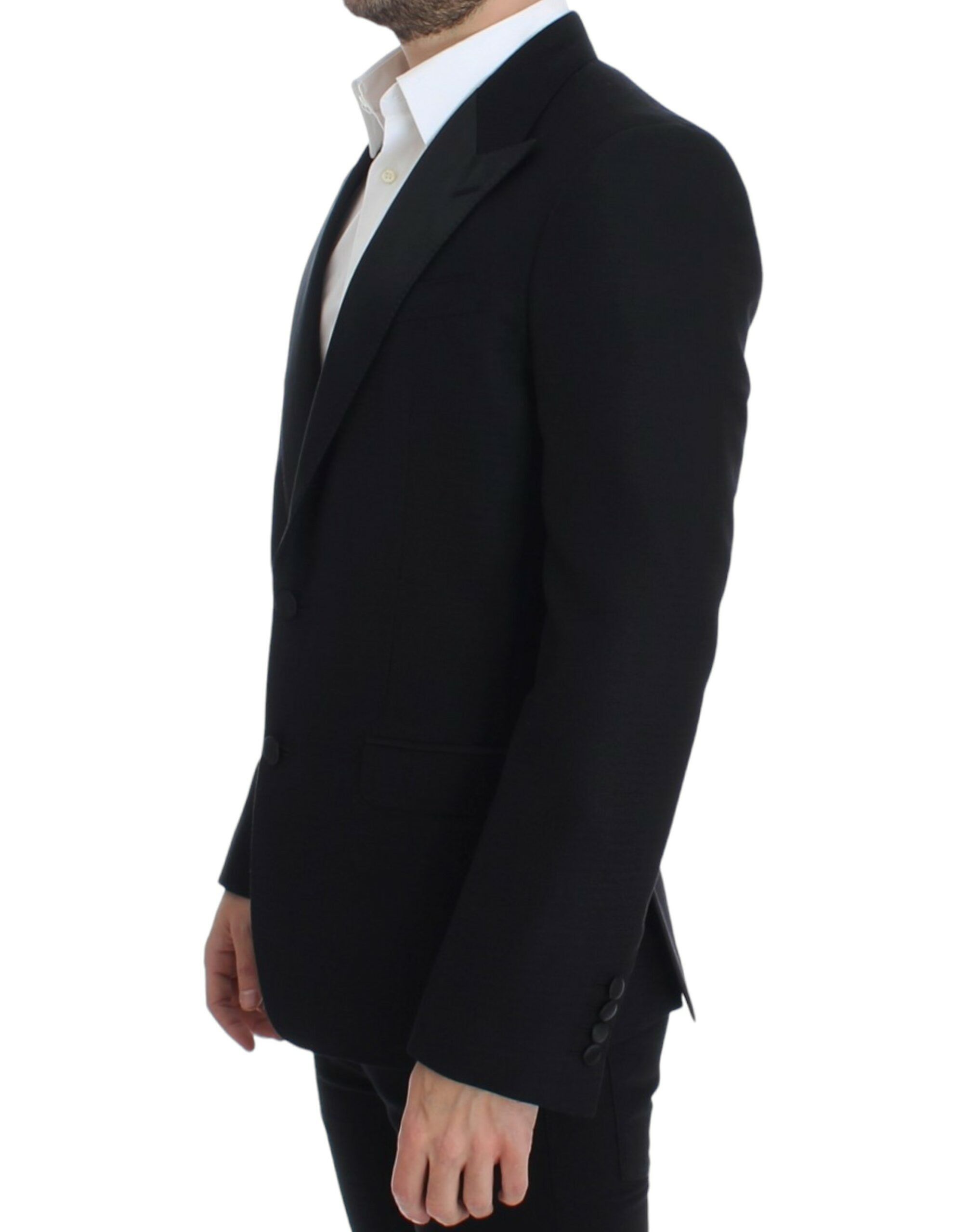 Dolce & Gabbana Elegant Black Silk Blend Sicilia Men's Blazer Size 38R - 2 Thumbnail