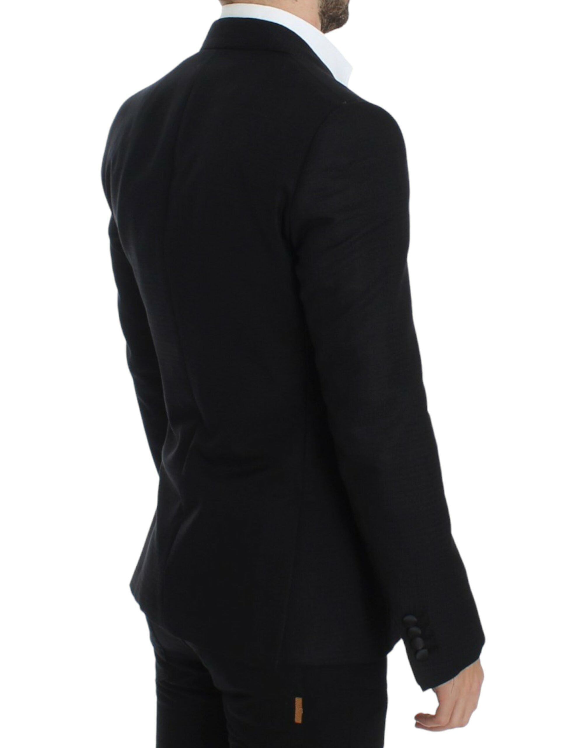 Dolce & Gabbana Elegant Black Silk Blend Sicilia Men's Blazer Size 38R - 4 Thumbnail