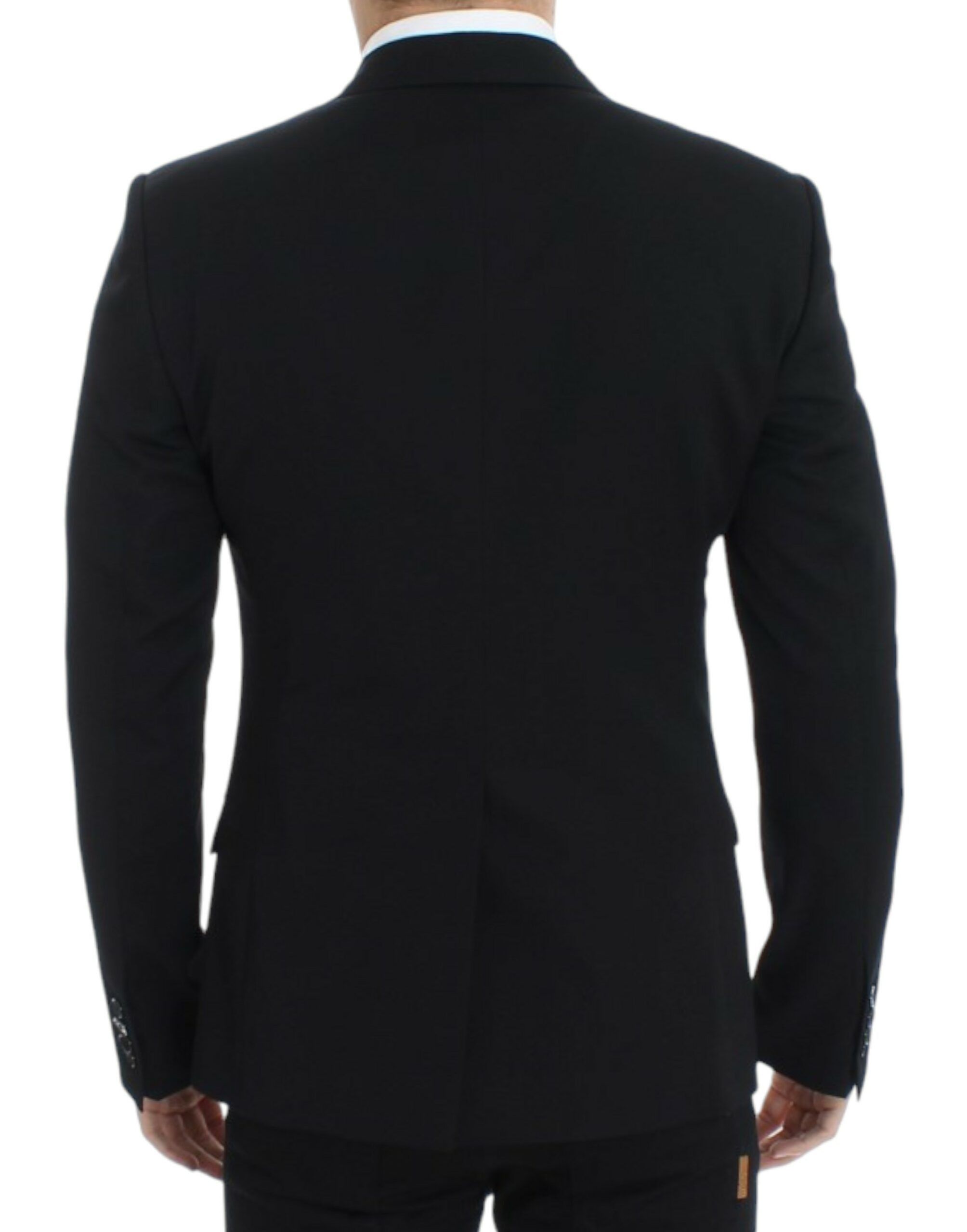 Dolce & Gabbana Elegant Slim Fit Black Wool Men's Blazer Size 38R - 3 Thumbnail