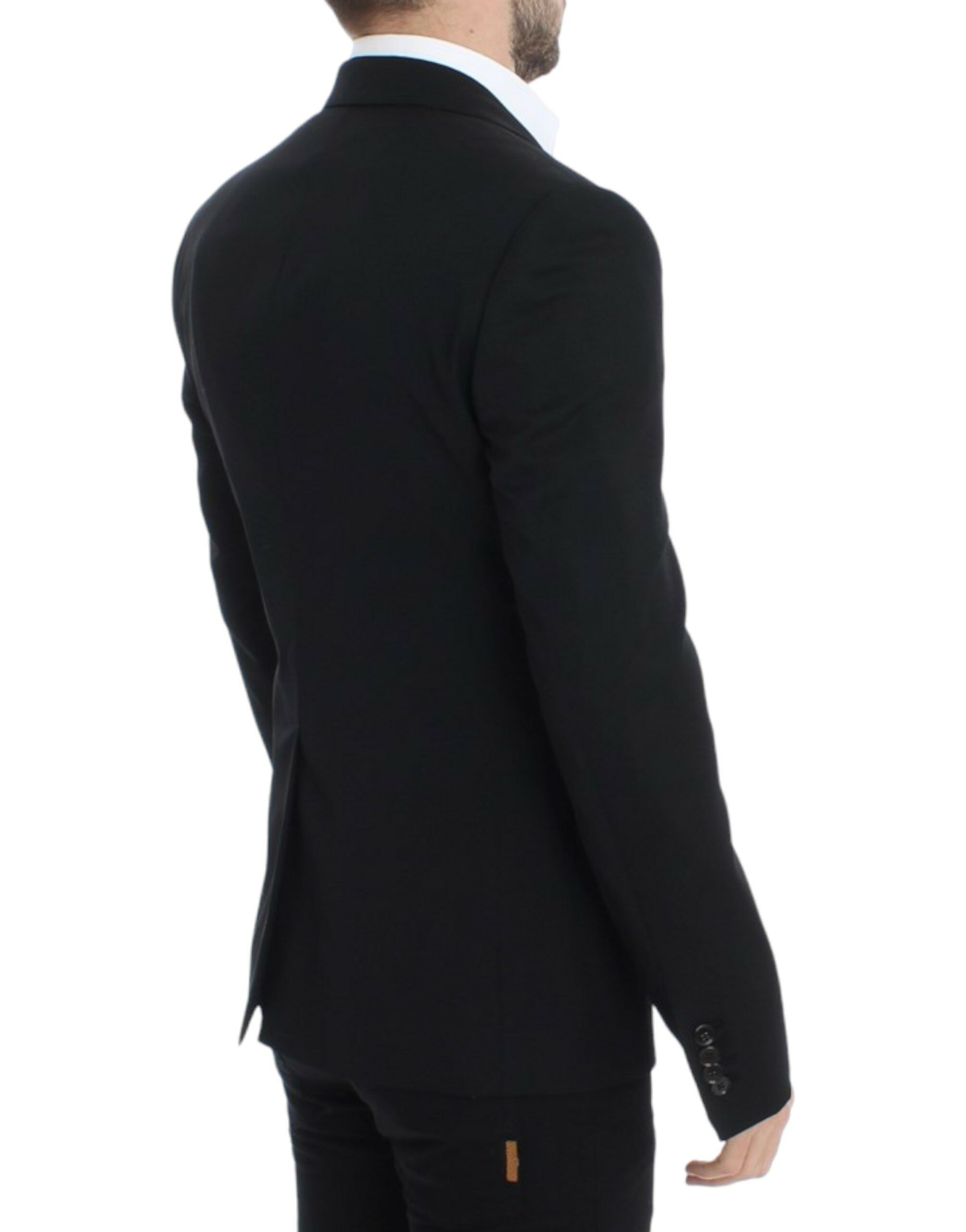 Dolce & Gabbana Elegant Slim Fit Black Wool Men's Blazer Size 38R - 4 Thumbnail