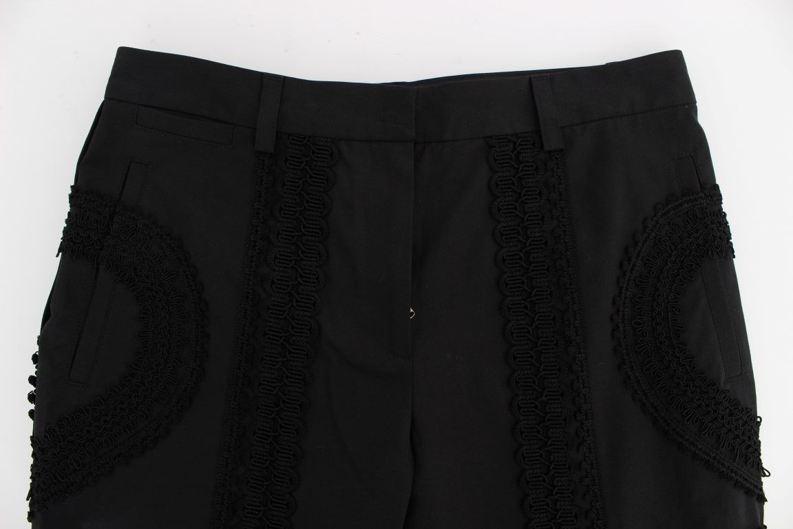 Dolce & Gabbana Elegant Black Torero Capri Women's Pants Size 27" / US 4 / IT 40 - 5 Thumbnail