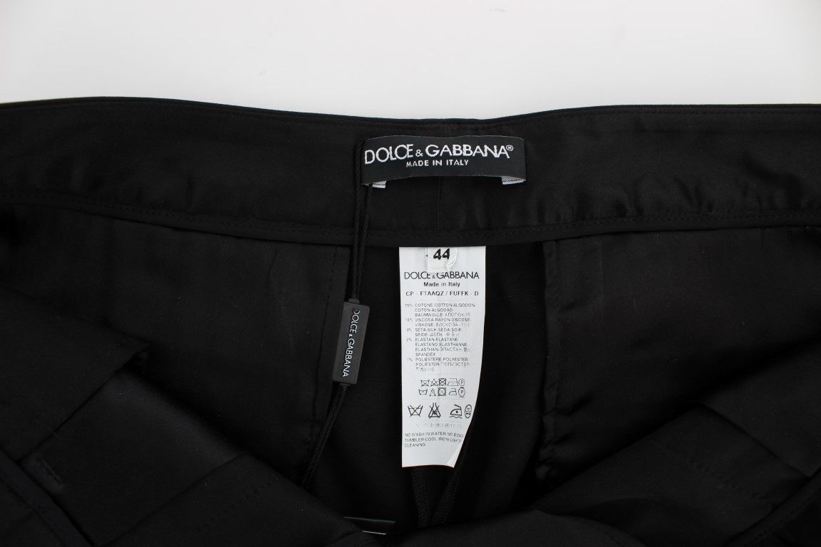 Dolce & Gabbana Elegant Black Torero Capri Women's Pants Size 27" / US 4 / IT 40 - 6 Thumbnail