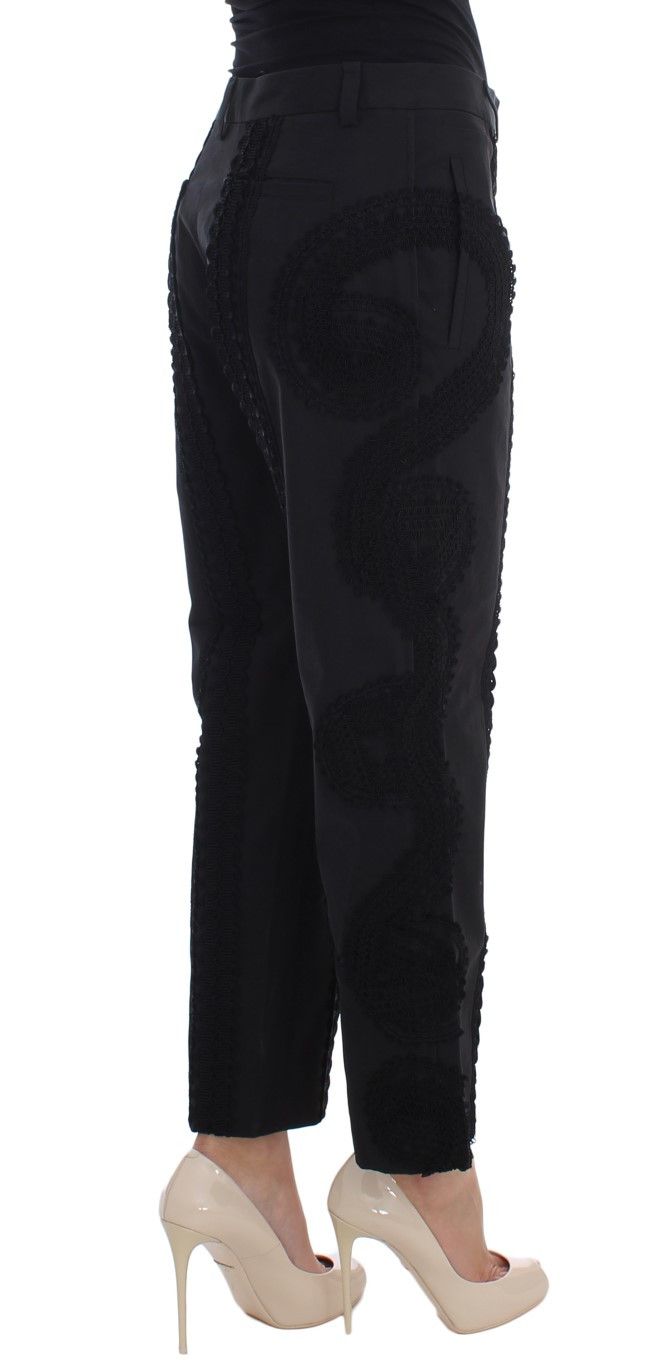 Dolce & Gabbana Elegant Black Torero Capri Women's Pants Size 27" / US 4 / IT 40 - 4 Thumbnail