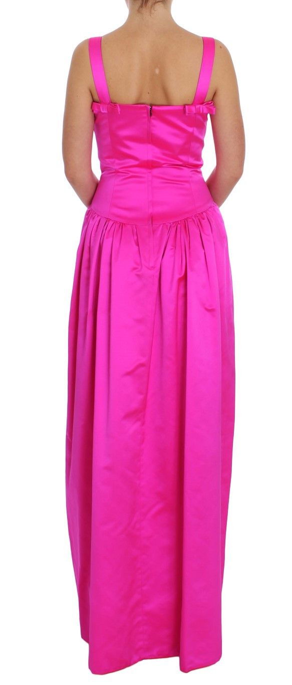 Dolce & Gabbana Elegant Silk Full Length Pink Sheath Women's Dress Size S / US 4 / IT 40 - 3 Thumbnail