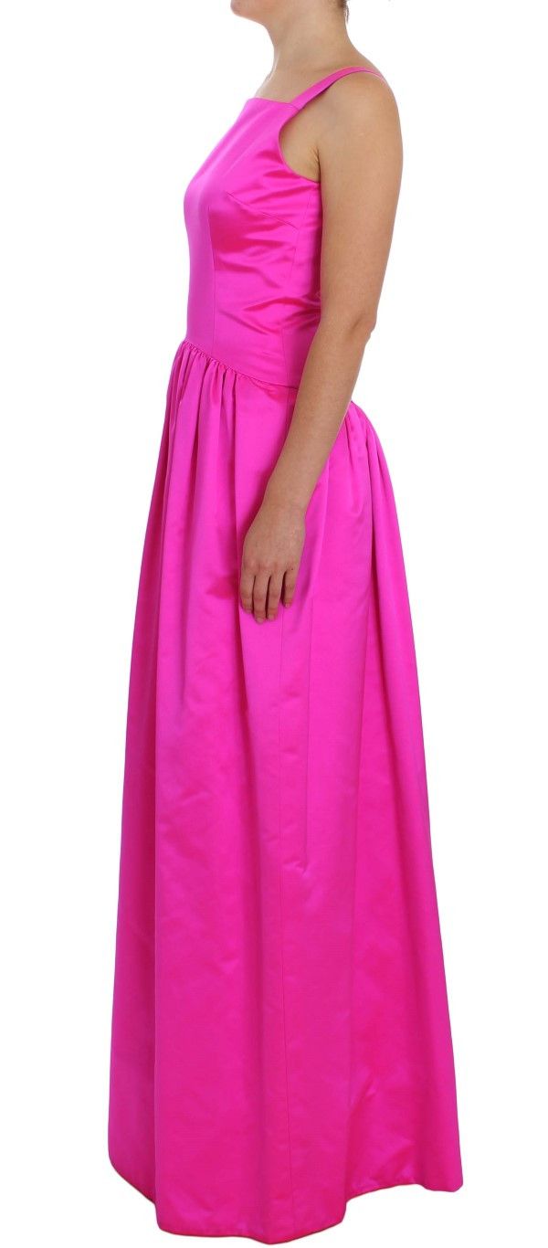 Dolce & Gabbana Elegant Silk Full Length Pink Sheath Women's Dress Size S / US 4 / IT 40 - 2 Thumbnail