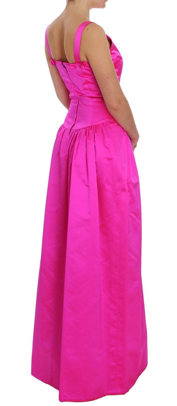 Dolce & Gabbana Elegant Silk Full Length Pink Sheath Women's Dress Size S / US 4 / IT 40 - 4 Thumbnail