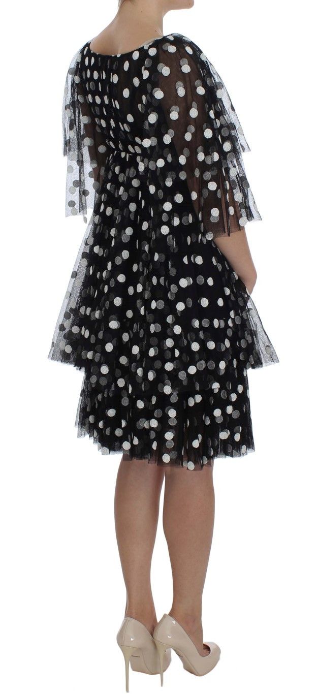 Dolce & Gabbana Elegant Polka Dotted Ruffled Women's Dress Size S / US 4 / IT 40 - 4 Thumbnail