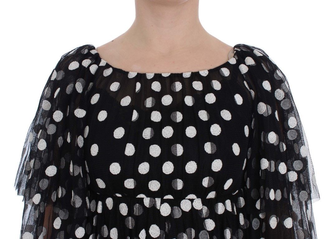 Dolce & Gabbana Elegant Polka Dotted Ruffled Women's Dress Size S / US 4 / IT 40 - 5 Thumbnail