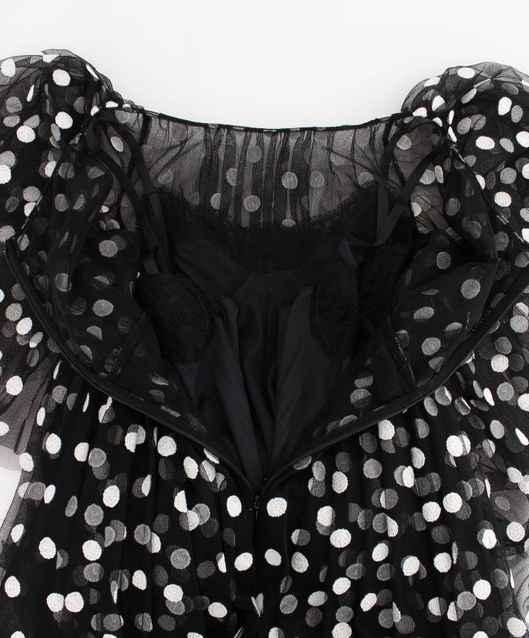 Dolce & Gabbana Elegant Polka Dotted Ruffled Women's Dress Size S / US 4 / IT 40 - 6 Thumbnail
