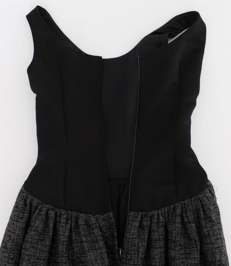 Elegant Black Full-Length Sheath Women's Dress