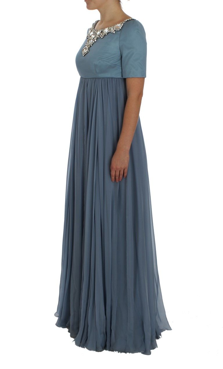 Dolce & Gabbana Elegant Crystal-Embellished Silk Women's Gown Size S / US 4 / IT 40 - 2 Thumbnail