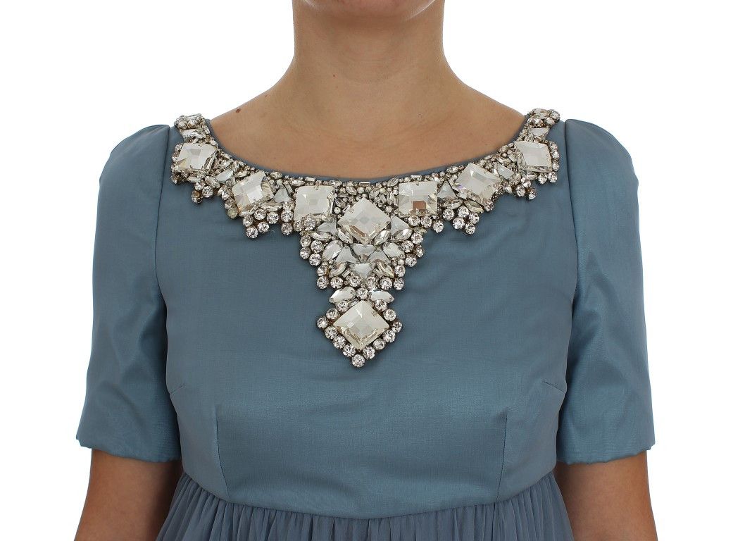 Dolce & Gabbana Elegant Crystal-Embellished Silk Women's Gown Size S / US 4 / IT 40 - 5 Thumbnail
