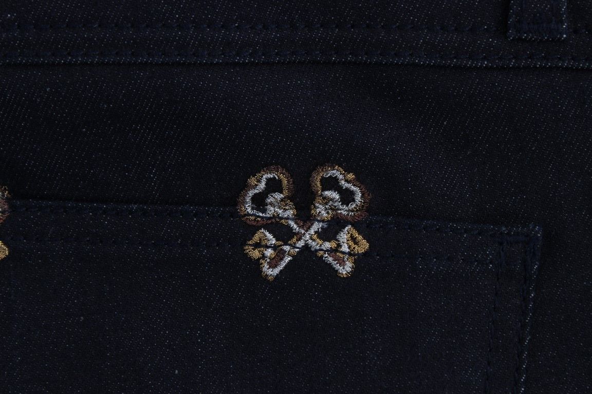 Dolce & Gabbana Elegant Embroidered Slim Fit Denim Women's Jeans Size 30" / US 8 / IT 44 - 6 Thumbnail