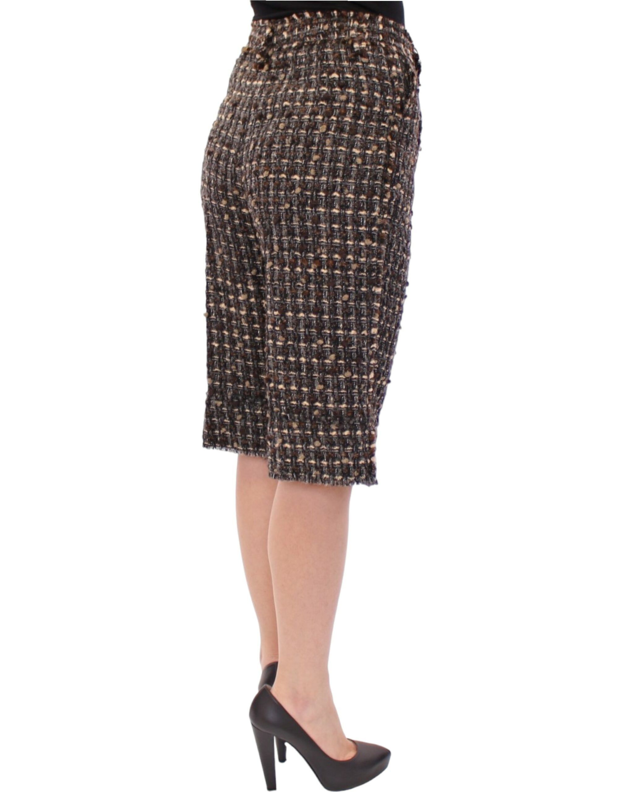 Dolce & Gabbana Elegant Multicolor Wool Blend Women's Shorts Size 28" / US 6 / IT 42 - 4 Thumbnail